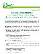 Stellenausschreibung Büroorganisation_Seite1 © AWV Leoben