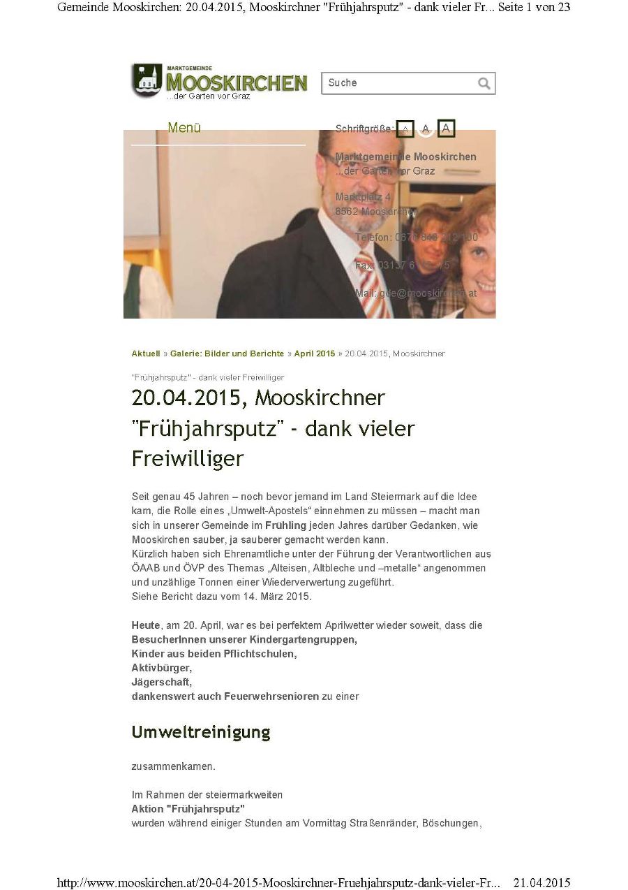 Bericht Mooskirchen Bericht Mooskirchen
