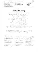 Einladung © Gymnasium Hartberg