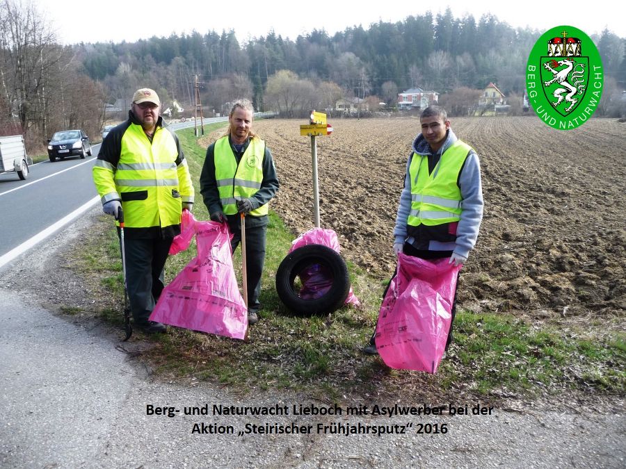 Berg- und Naturwacht Lieboch gemeinsam mit Asylwerbern