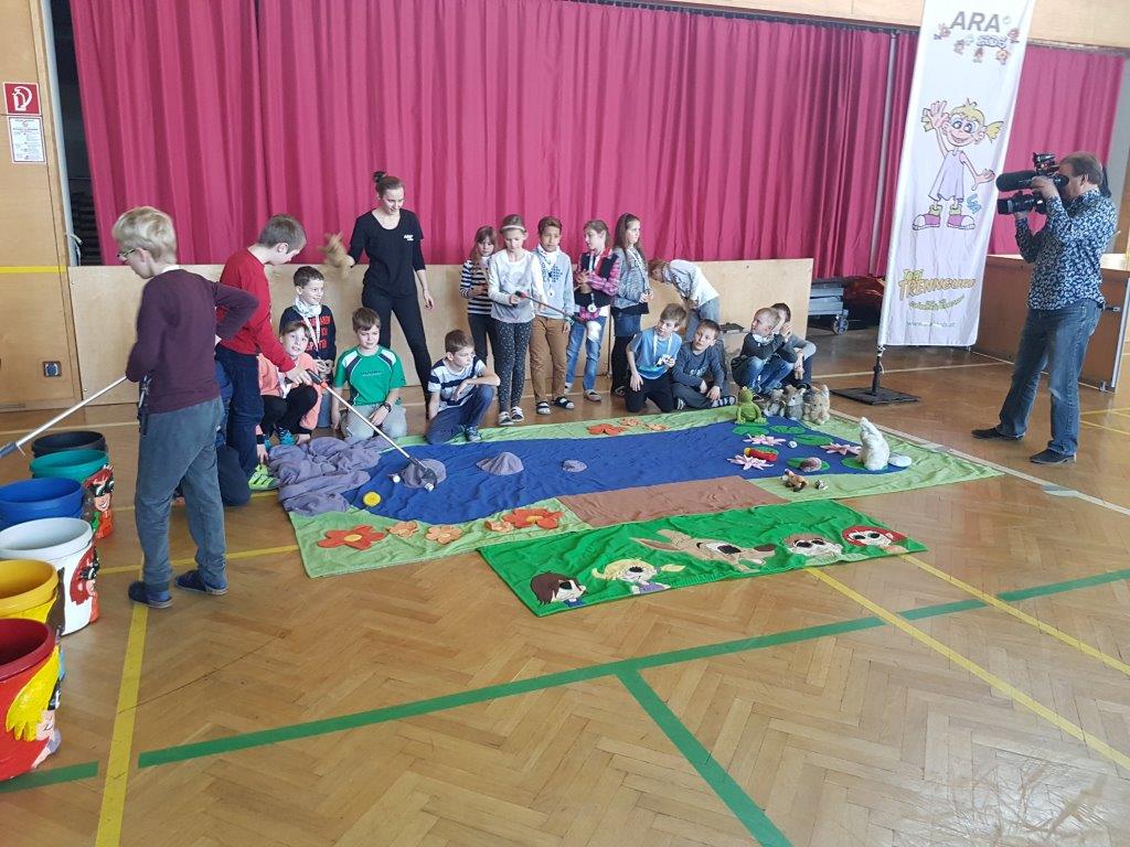 Besuch der Volksschule Lieboch am 17. März 2017 durch die Landesschulratspräsidentin Elisabeth Meixner und ARA Vorstand Werner Knausz 