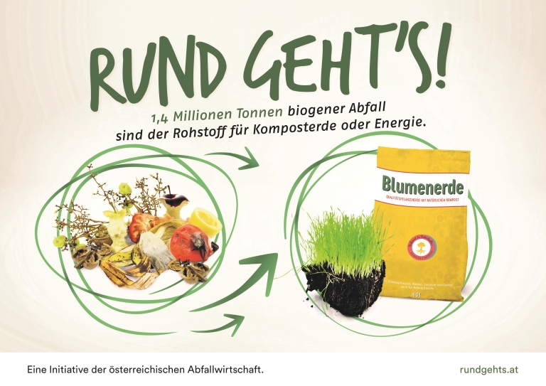 Aus biogenen Abfällen wird zum Beispiel Blumenerde © © Rund Geht‘s Aus biogenen Abfällen wird zum Beispiel Blumenerde © © Rund Geht‘s