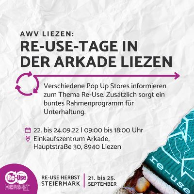 AWV Liezen: Re-Use-Tage in der Arkade Liezen 