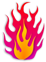 Flammen in mehreren Farben. Flammen in mehreren Farben.