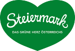 Logo des Steiermark Tourismus ein grünes Herz (UnterstützerIn des großen Steirischen Frühjahrsputzes)