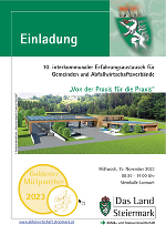 Titelseite des Einladungsfolders für den 10. interkommunalen Erfahrungsaustausch am 15.November 2023 in Lannach.