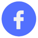 Der kleine Buchstabe f in einem blauen Kreis. Das Icon von Facebook.